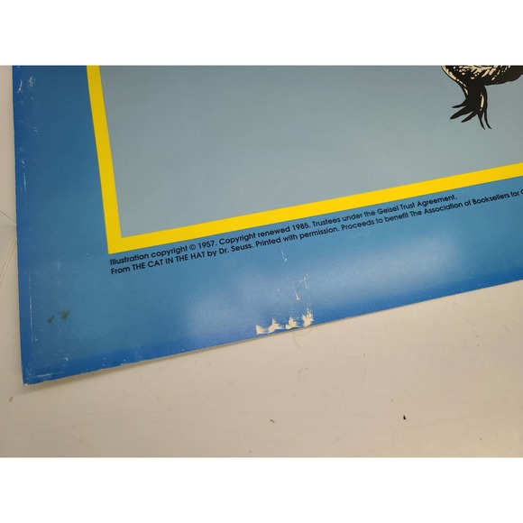 Vintage Cat in the Hat 1985 Dr. Seuss Limited Edition 1957 Book Poster 24 x 18 - Picture 5 of 7